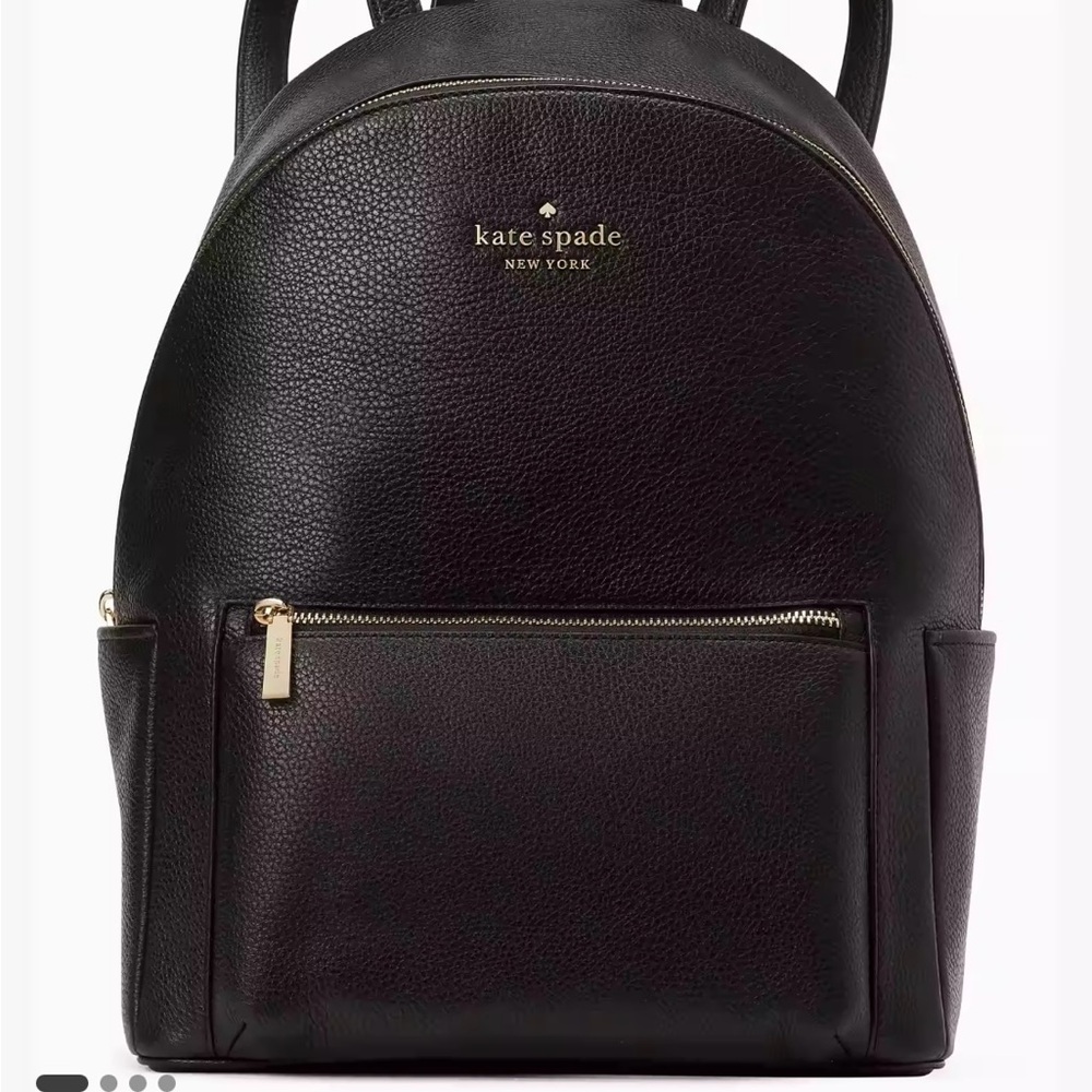 Kate Spade Black Leather Backpack - Picture 2 of 8